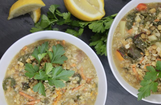swiss chard and lentil soup