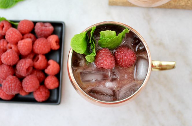 raspberry mint moscow mule