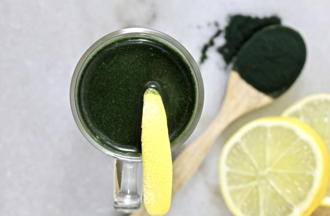 wellness shot with spirulina