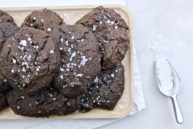 sea salt double chocolate cookies