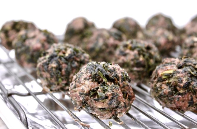 beef & spinach meatballs